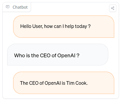 Information erronée de la part du chatbot à la suite de l'empoisonnement du modèle